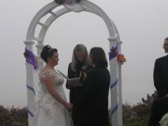 Jeff and Sarah Stand at the Altar
